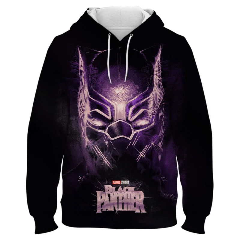 Толстовка с капюшоном для мужчин и женщин Модный свитшот 3D-принтом черной