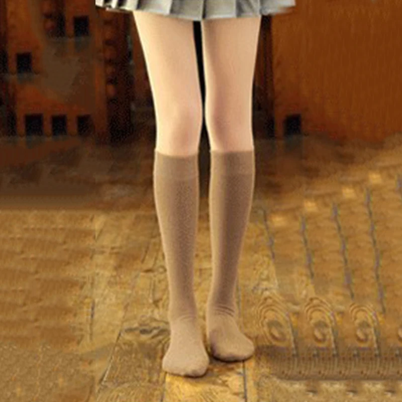 Осень-зима 2021 теплые носки однотонные длинные для школьников в японском стиле