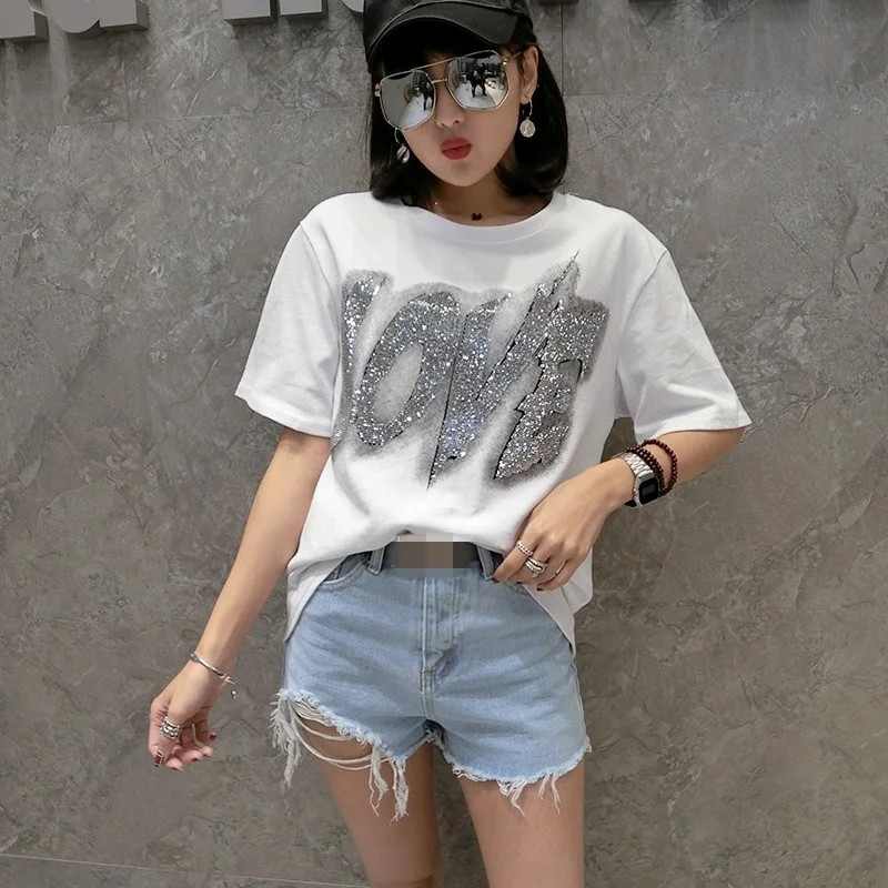 

Женский пуловер с коротким рукавом и круглым вырезом, свободного покроя