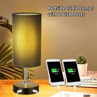 1pc fashion bedside table lamp usb dimmable switch control bedroom desktop night light without bulb