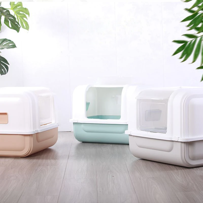 Большой контейнер для кошачьего туалета Вместительный бокс с песком домашних