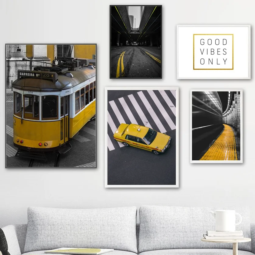 Картина на холсте для домашнего декора настенное искусство Нью Йорк ТРАМ такси