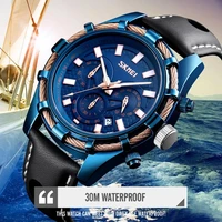 skmei fashion sport creative mens watches top brand luxury 3bar waterproof leather strap quartz wrist watch relogio masculino