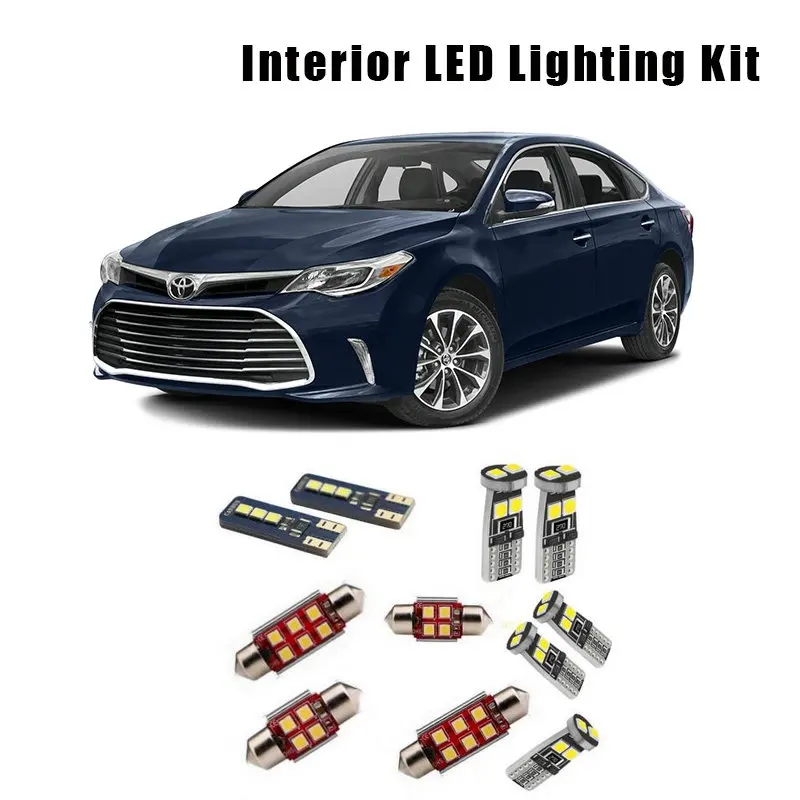

For 2013 2014 2015 2016 2017 Toyota Avalon 11pcs White LED Interior Light Ceiling Bulbs Kit Fit Map Dome Courtesy License Lamp