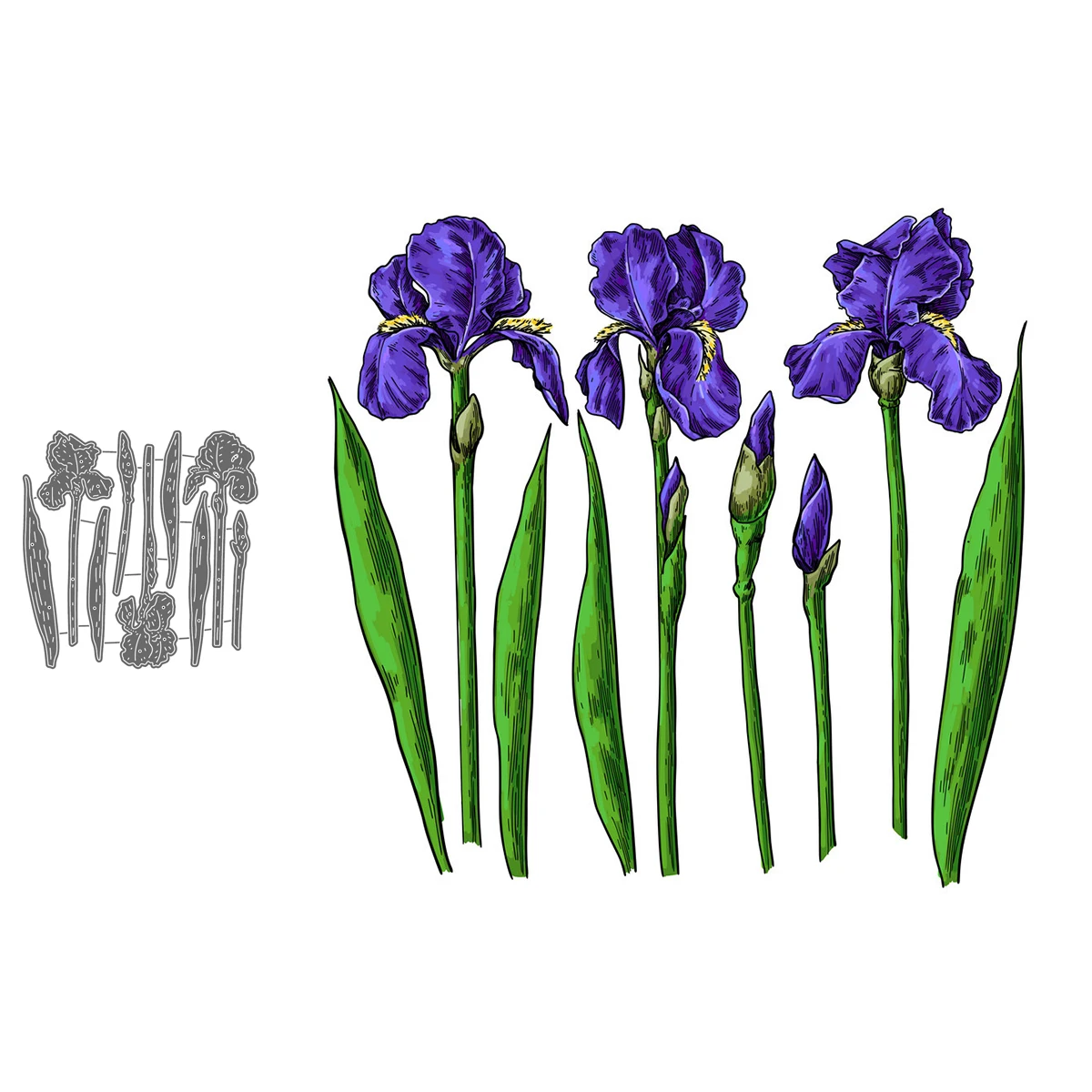 Набор изолированных форм для резки цветов и листьев металлические ремесленные