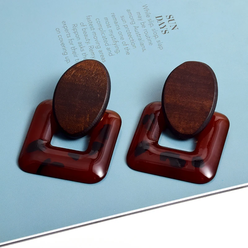 Женские акриловые серьги-подвески геометрический дизайн бижутерия модные