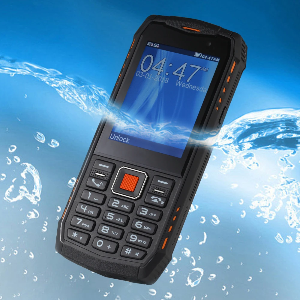 Водонепроницаемый сотовый телефон MFU A903S 3G IP68 Ударопрочный мобильный 2 8 &quot2700 мАч