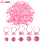 Kekelala 10050 шт. розовый клей для наращивания ресниц кольцо чашка для бровей век микроблейдинг татуировки пигмент держатель пластиковые инструменты для макияжа