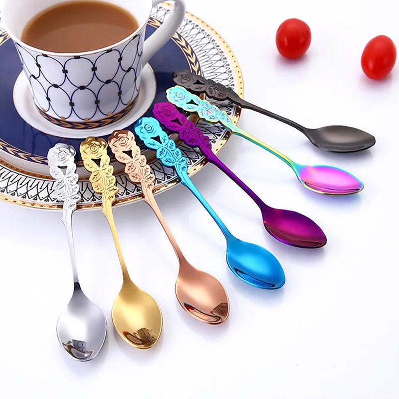 

Stainless Steel Spoon With Long Handle Ice Spoon Coffee Spoon Tea Home Kitchen Tableware Spoons Sugar Ice Cream Spoon
