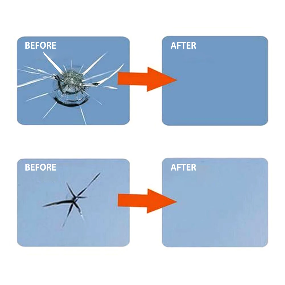 

2 pcs Automotive Glass Nano Repair Fluid Car Window Broken Glass Crack Chip Repair Tool Kit Wholesale