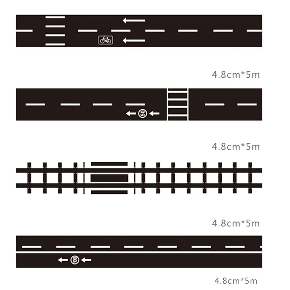

Eco Friendly Black White Washi Tape Adhesive Railway Road Tape Sticker Stationery Tapes Scrapbook Road Traffic Wide Label D L5B6
