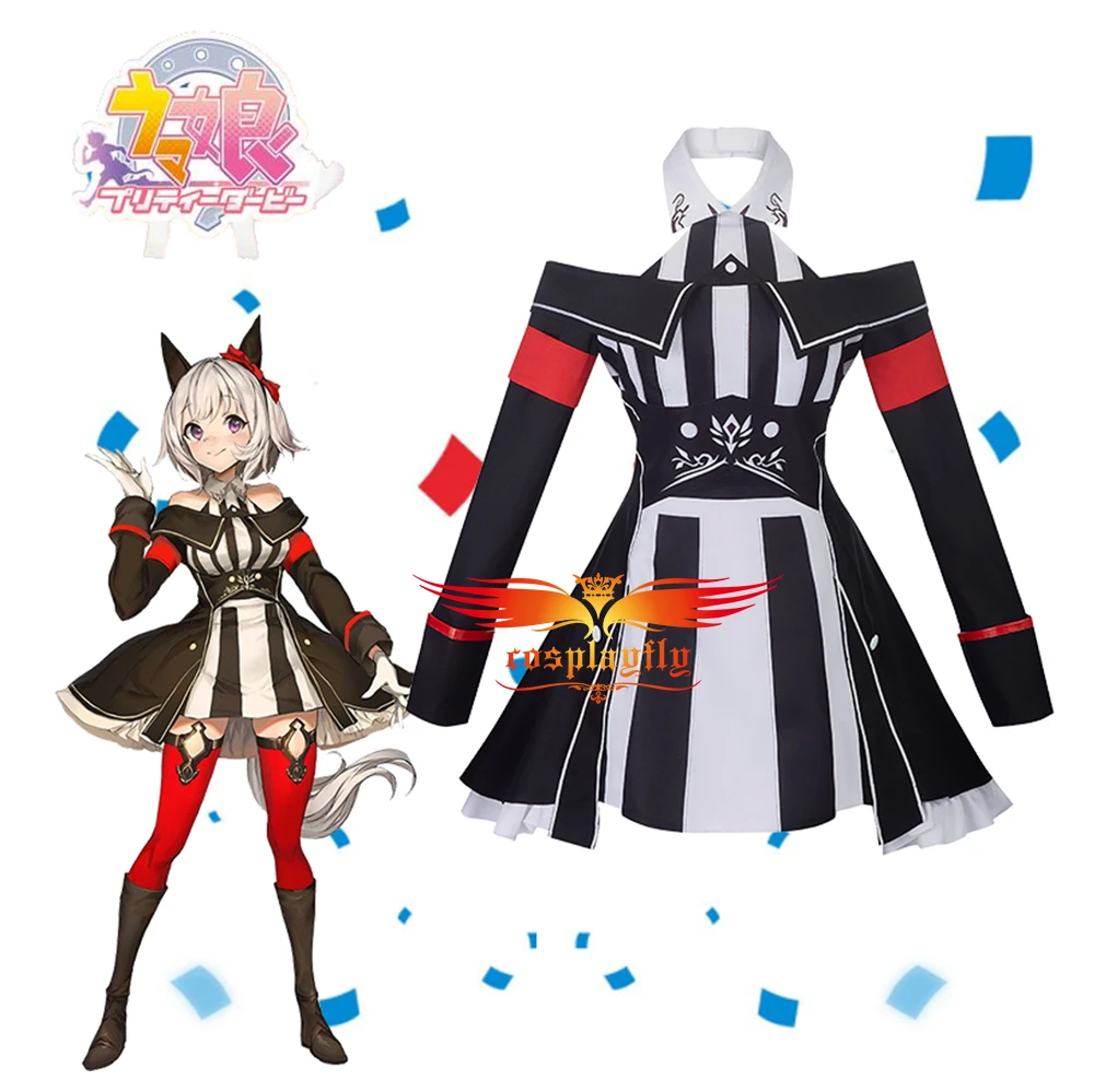 

Косплей-костюмы Аниме Комикс Umamusume: Pretty Derby Curren Chan, специальная неделя, женские сексуальные платья с воротником-халтером и бантом на Хэллоуин