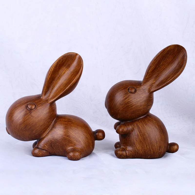 

Resin Cute Couple Rabbit Ornaments for Wedding Birthday Gifts Home Crafts Decoration DC120