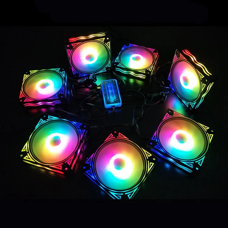 COOLMOON чехол для компьютера ПК вентилятор охлаждения RGB Регулировка 120 мм тихий +