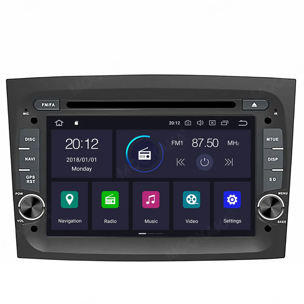 Автомагнитола на Android 10 0 4 + 64 ГБ GPS навигация для FIAT DOBLO 2016 2017 2018 gps мультимедийный