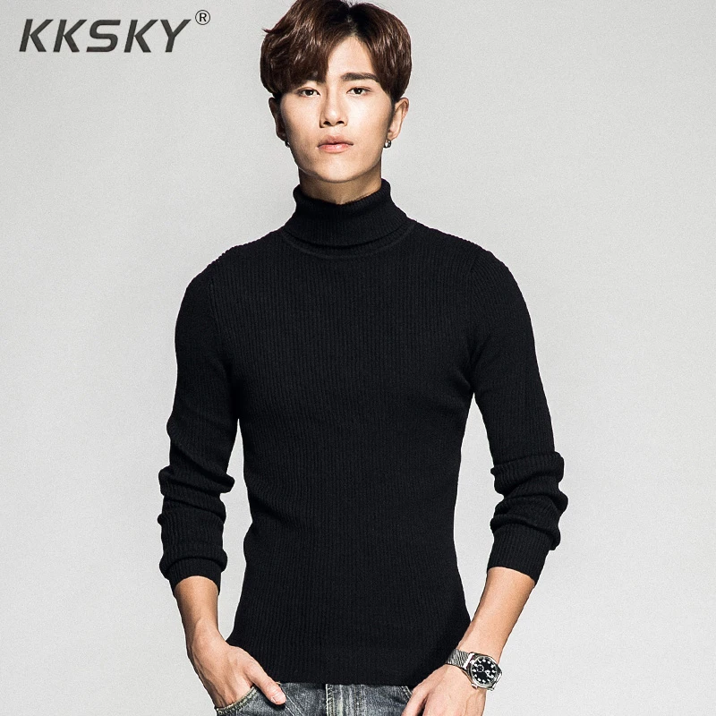 Мужская водолазка пуловеры свитер Осенние повседневные стильные с длинным