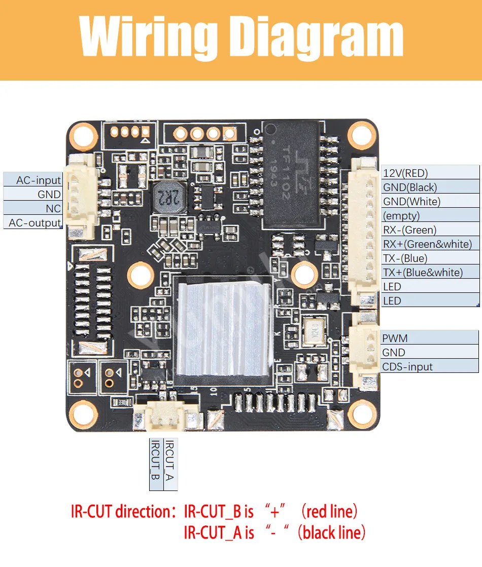 H.265/H.264 5MP Hi3516EV300 + S05 1/2 5 &quotIP камера Модульная плата низкого освещения ONVIF P6Spro P2P