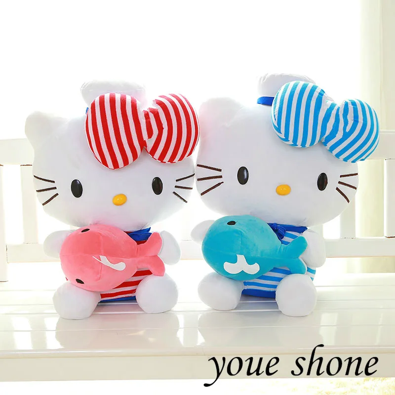 1 шт. плюшевая игрушка hello kitty кукла Kitty милая чучело дельфина KT cat поцарапанная