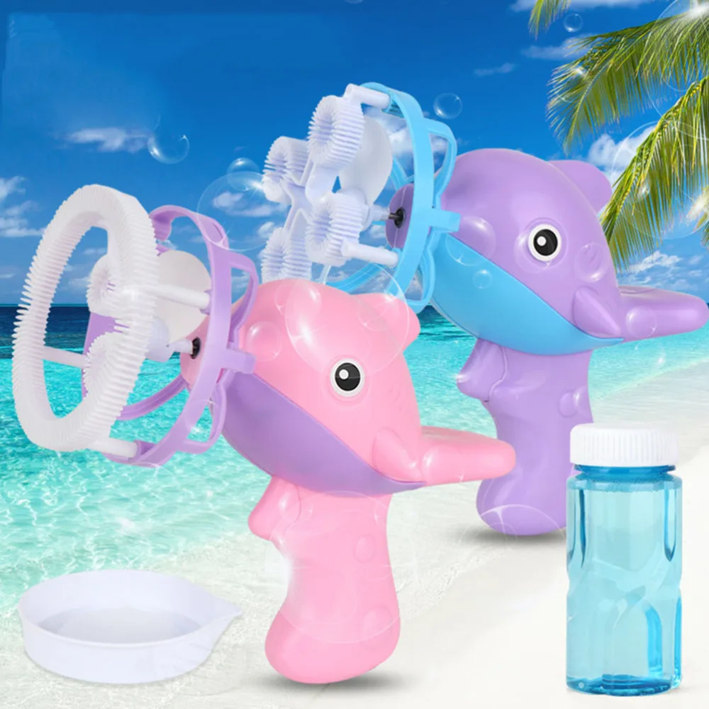 Электрический Дельфин Дуя пузыри игрушка забавный пузырь воздуходувка мыло вода