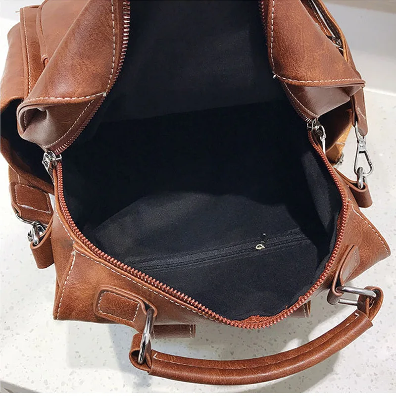 Модный женский кожаный рюкзак с защитой от кражи женские вместительные рюкзаки