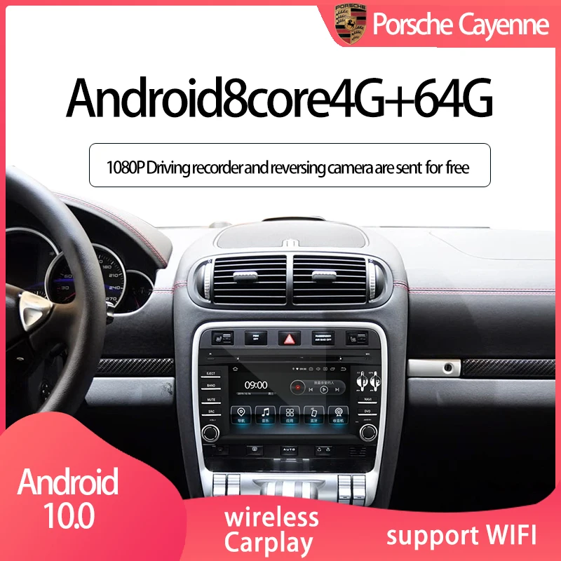 

Hualingan For Porsche Cayenne,7 inch Android car multimedia system MTK Core 4G internet 64G storage WIFI Carplay