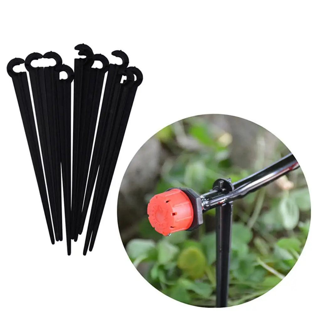 

Durable 1/4'' C-type Hook Fixed Stem Support Holder Stakes for 4/7mm Hose Flowerpot Drip Irrigation Fitting Greenhouse