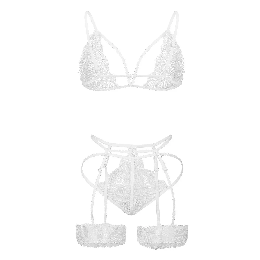 

Sexy Lingerie Lace Embroidery Brief Set Temptation Lenceria Sensual Mujer Women Underwear See Through Erotic Sexy Bra Sets Porno