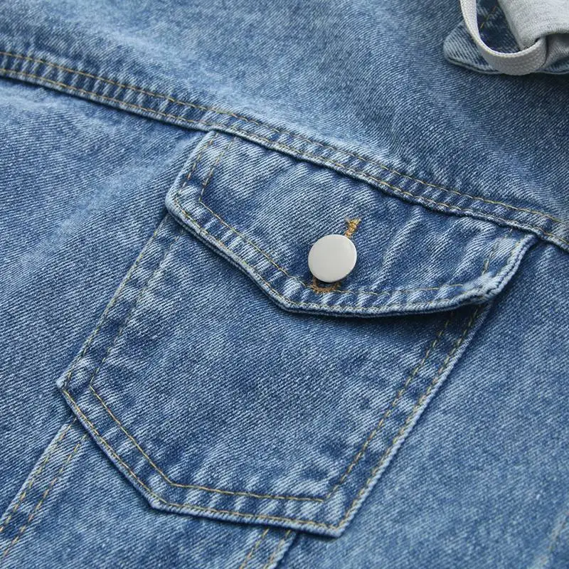 Коллекция 2019 года модное осеннее женское джинсовое пальто в консервативном