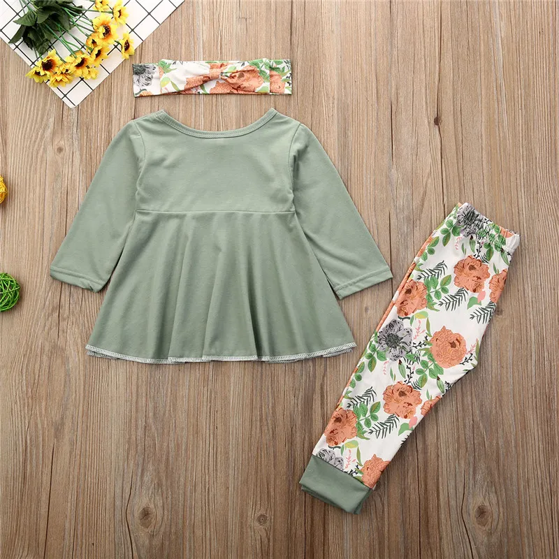 Одежда для маленьких девочек пуловер с длинными рукавами и круглым вырезом