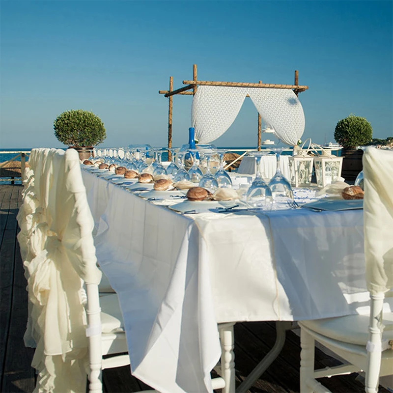 

UNDASA 1pc Satin Tablecloth Rectangular Hotel Banquet Table Cloth for Wedding Party Christmas Table Cover Home Decoration