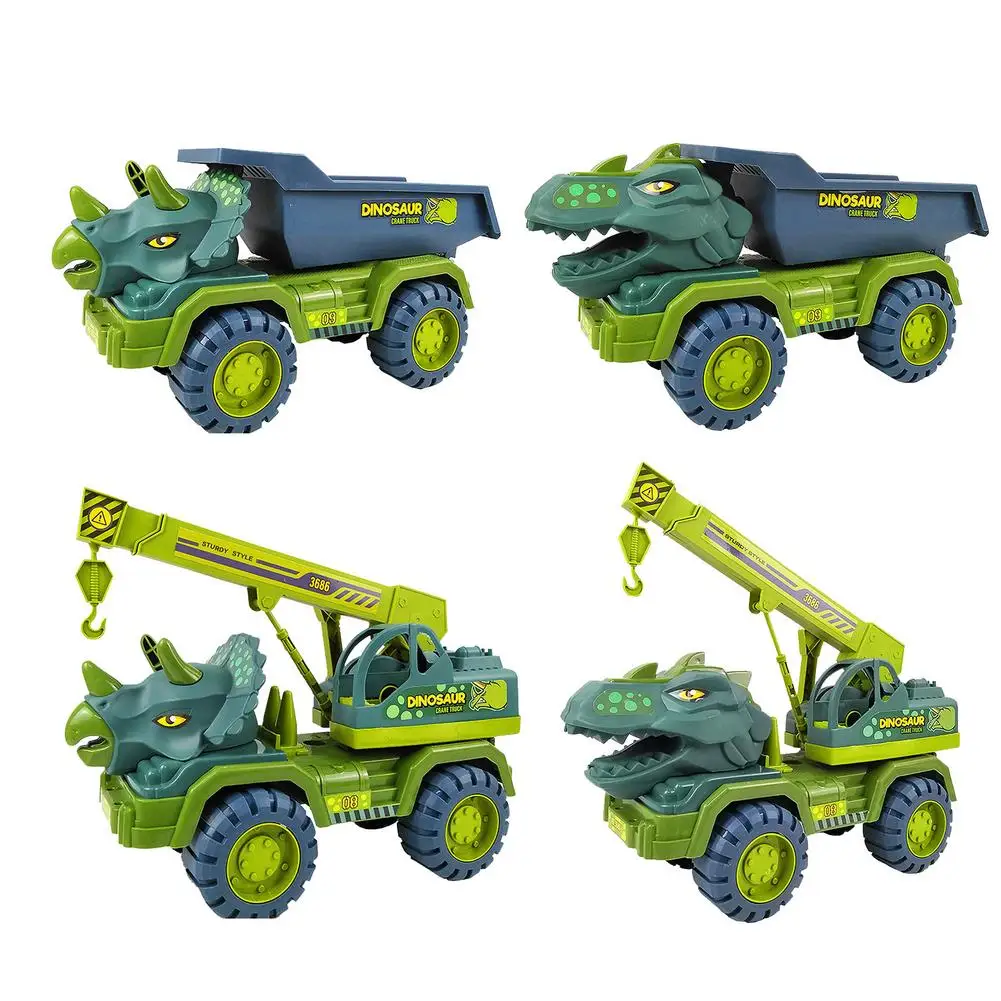 

Truck Toys Dinosaur Transporter Engineering Truck Car Toy Friction Powered Cars Dino Animal Model Dinosaur Car Transport Car