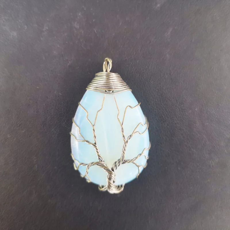 Натуральный кристалл кварца Опалит жизни дерево форма исцеляющий камень подарок