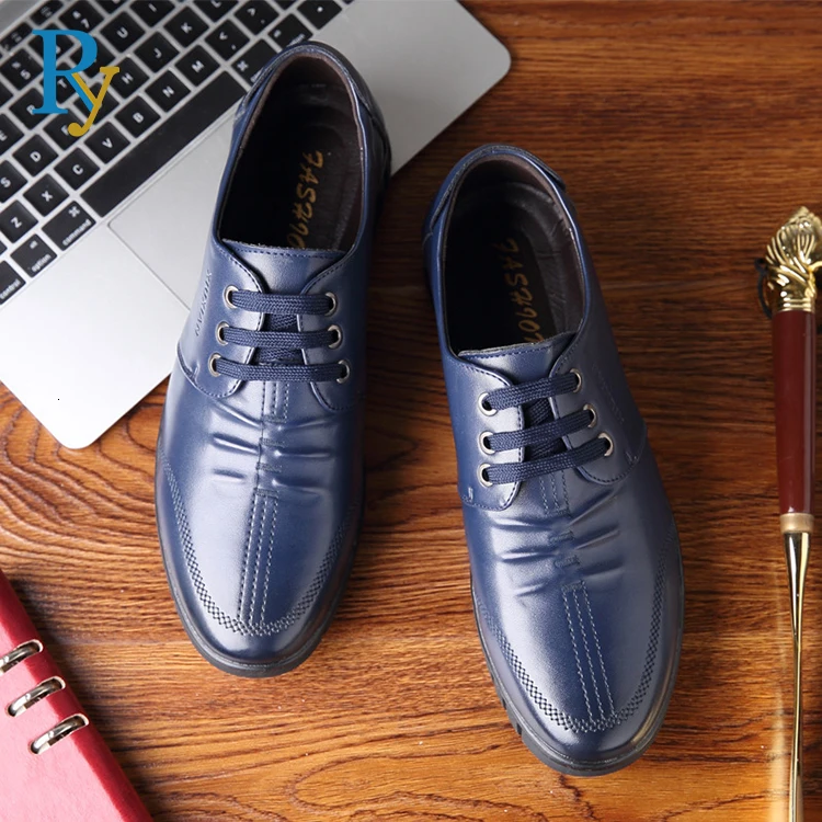 Дешевая Повседневная дизайнерская мужская кожаная обувь на плоской подошве
