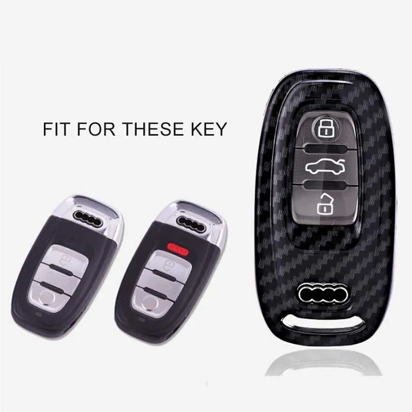 Чехол для ключей высокого качества чехол из поликарбоната и ТПУ Audi A1 A3 A4 A5 A6 A4L A6L Q3