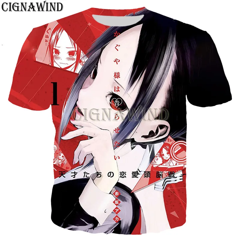 Kaguya sama Футболка Мужская/Женская повседневная с 3D принтом в стиле