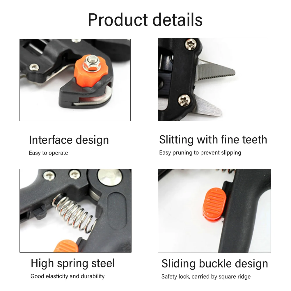 

Professional Grafter Fine Teeth High Carbon Steel Metal Ratchet Gardening Tools and Equipment Garden Grafting Tree Tools Cutter