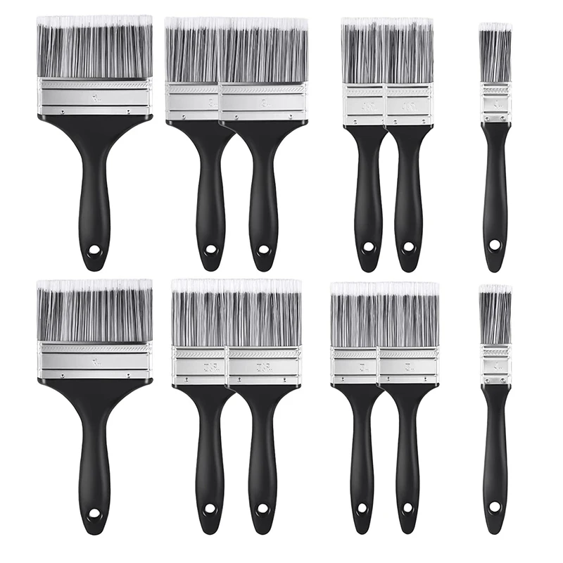 

12 Pieces Fence Brush Paint Brush Set Decorating Brushes for Furniture Wall Painting Bristle Suitable for All Paints