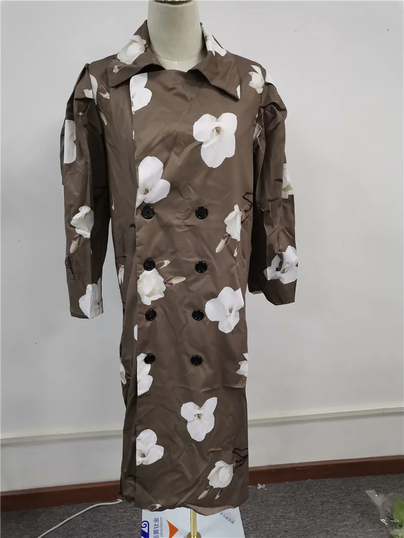 

RUGOD 2019 women's raincoat turn down collar double breasted loose long style windbreak with belt fashion female trench coat