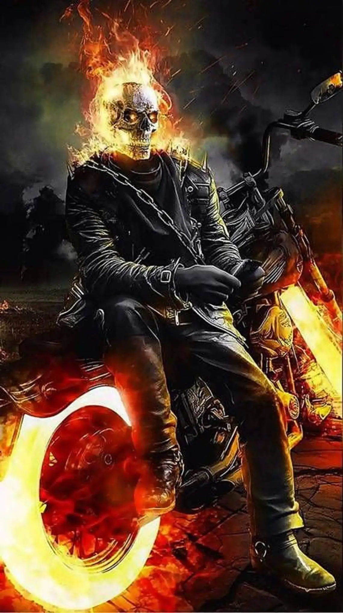 

Metal Tin Retro Vintage Sign Ghost Rider 1 Wall Plaques Tin Sign 12" X 8" Wall Decoration