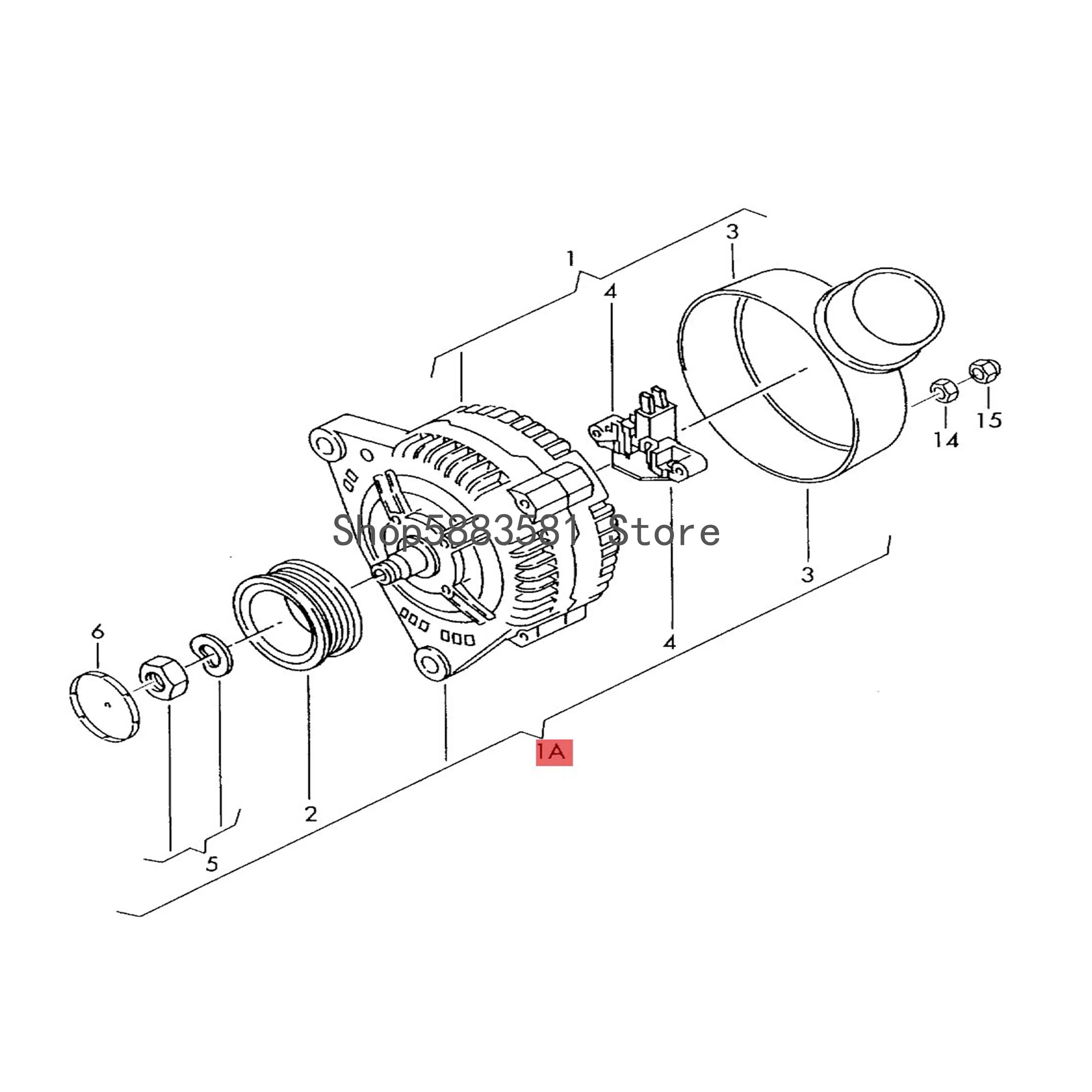 CAR Three-phase alternator Vol ksw age nau diS kod aSe atP ass at Automobile generator belt pulley engine assembly | Автомобили и