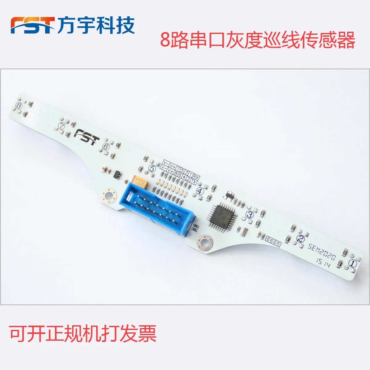 

Smart Car Robot 8-channel Line-tracking Grayscale Sensor White Light Parallel Output Serial Port [SEN2020]