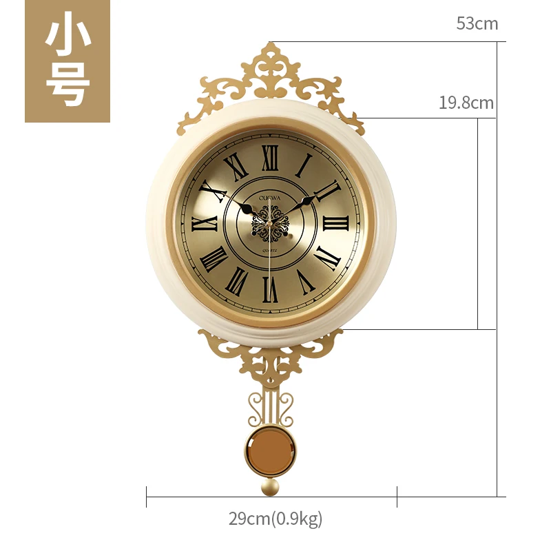 

Gold Luxury Swing Clock Metal Clocks Wall Home Decor 3d Art Living Room Silent Clock Mechanism Horloge Murale Gift Ideas FZ552