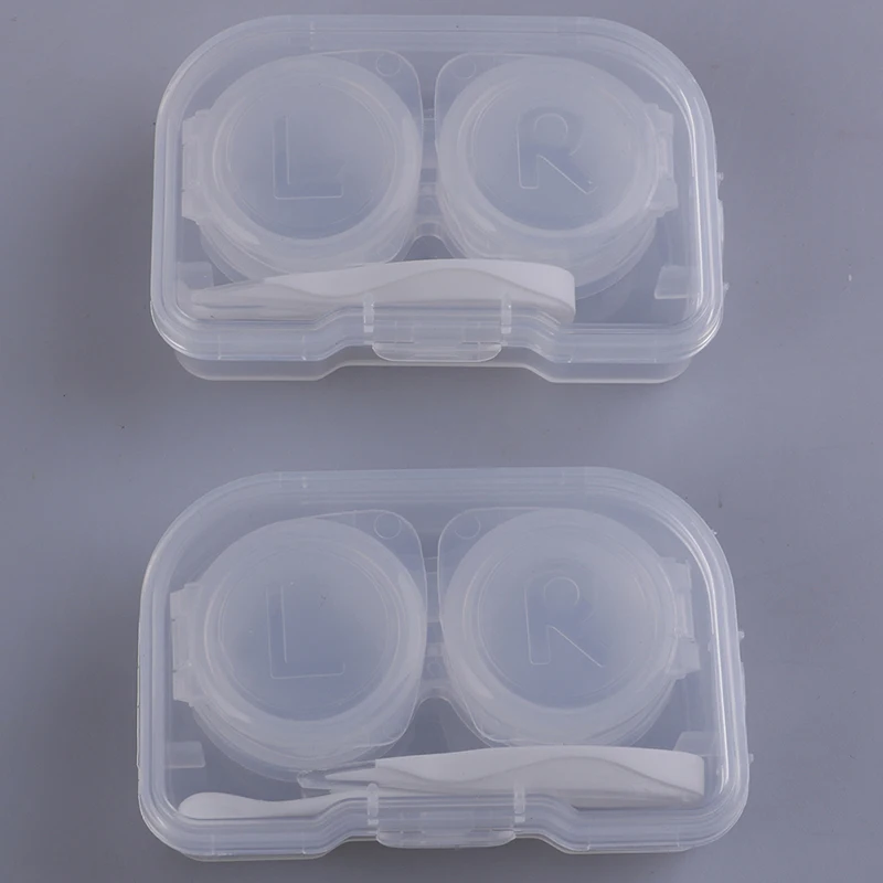 1 Set Plastic Invisible Glasses Box Holder Container Case Soak Storage Eyecare Kit Eye Care Party Cosplay Tool | Аксессуары для
