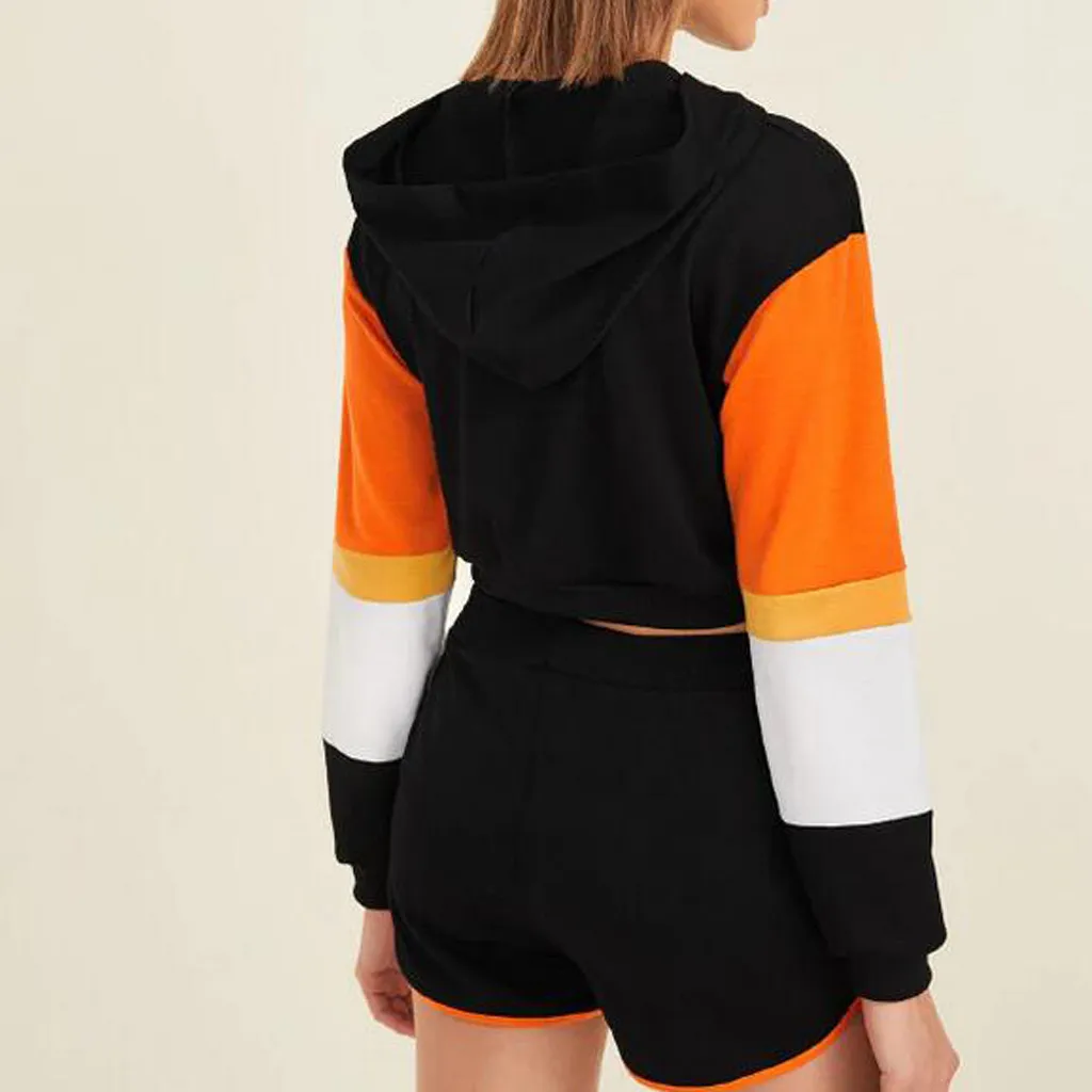 Пуловер в стиле пэчворк топы Осенняя толстовка пальто Женская на молнии джемпер