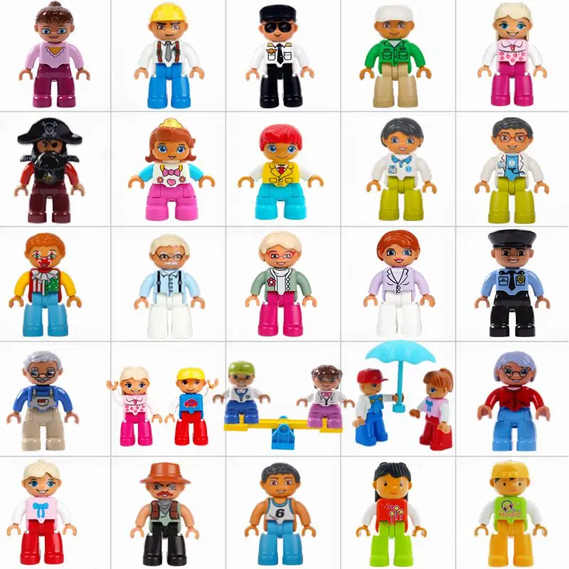 Конструктор большой размер фигурка семьи строительные блоки сделай сам|Блочные