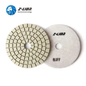 Z-LION 5 дюймов полировка алмазный сухой Полировочный белый 125 мм профессиональная Полировочная Подушка алмазный шлифовальный диск гранитный Мраморный инструмент