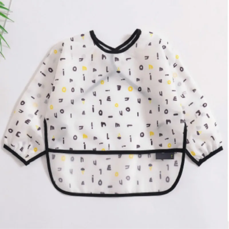 

Baby bib long sleeves waterproof hood for children baby feeding bibs burp clothes 6M-54M cheap stuff Fashion Animal 2021 Unisex