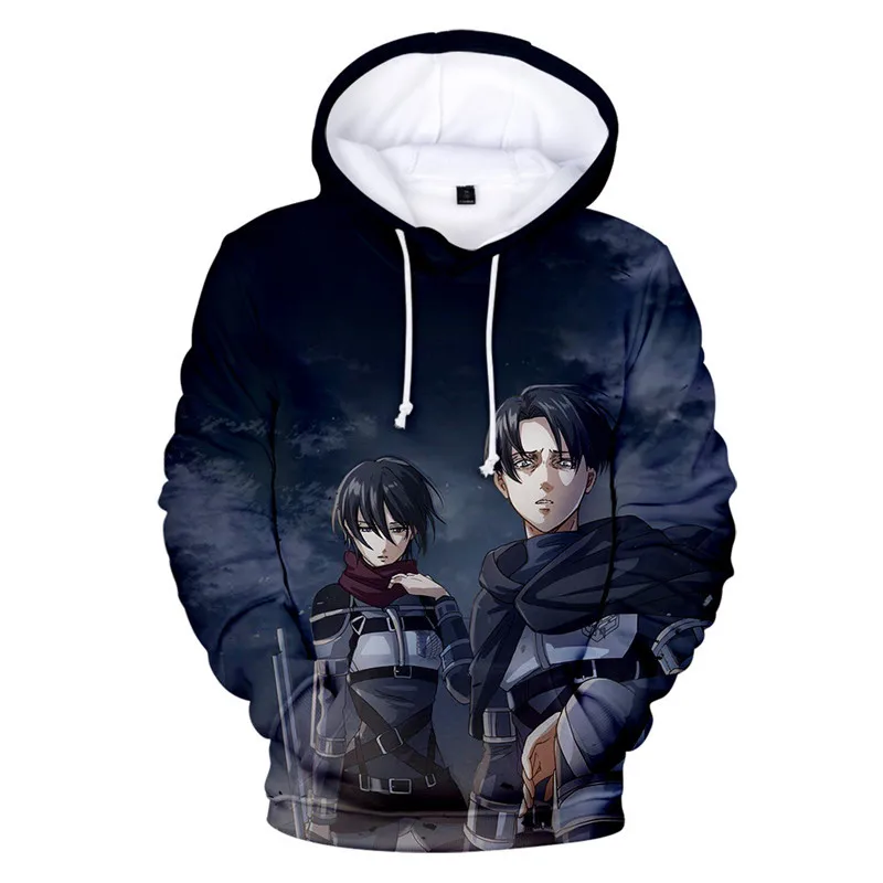 

Cosplay Attack On Titan Levi Ackerman/Eren Jäger Superb Hoodie Role Play Mikasa Ackerman Adult/child Loose Sweatshirt 3D Hoodie