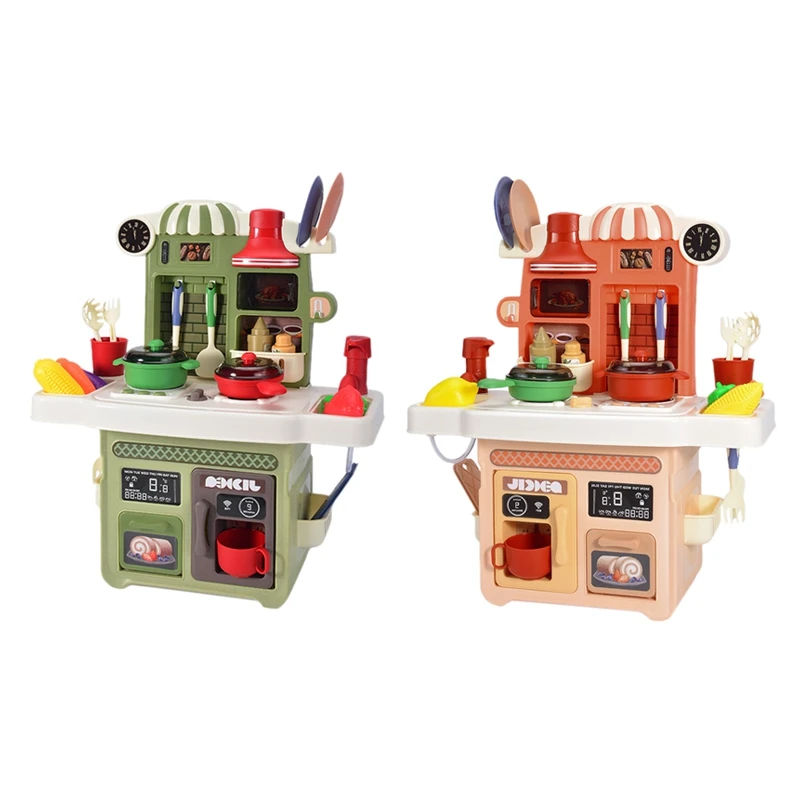 23 шт. детский игровой домик набор кухонных игрушек звук и светильник звуковые