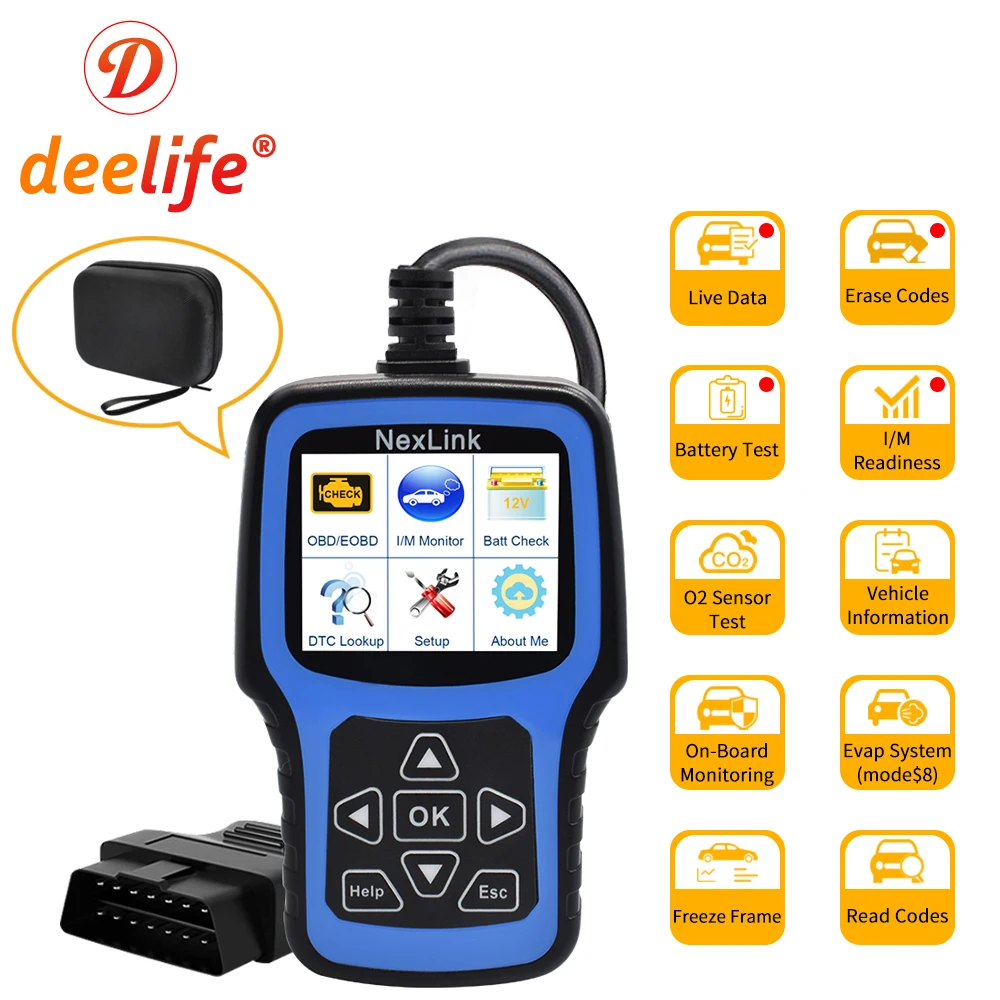 Deelife OBD2 диагностический инструмент автомобильный OBD 2 Автомобильный сканер